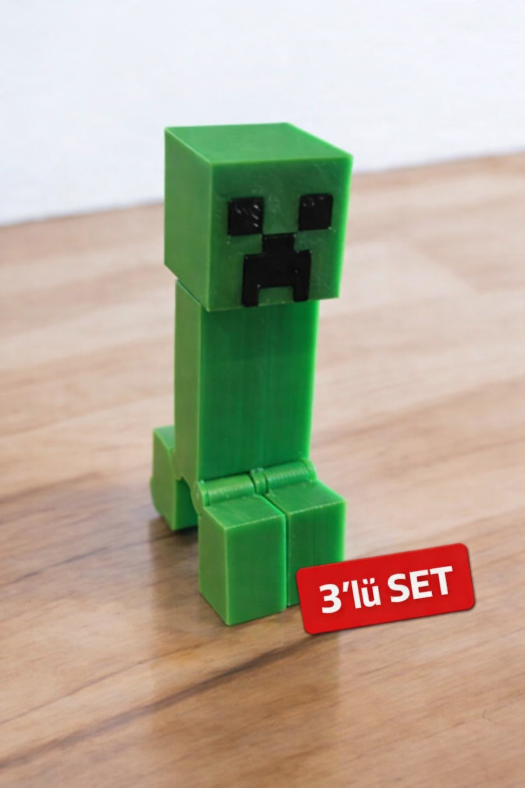Pixel Creeper mini figür - Masa Üstü dekor