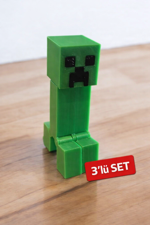 Pixel Creeper mini figür - Masa Üstü dekor